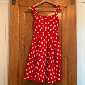 IXIA Retro pin-up Red polka dot dress